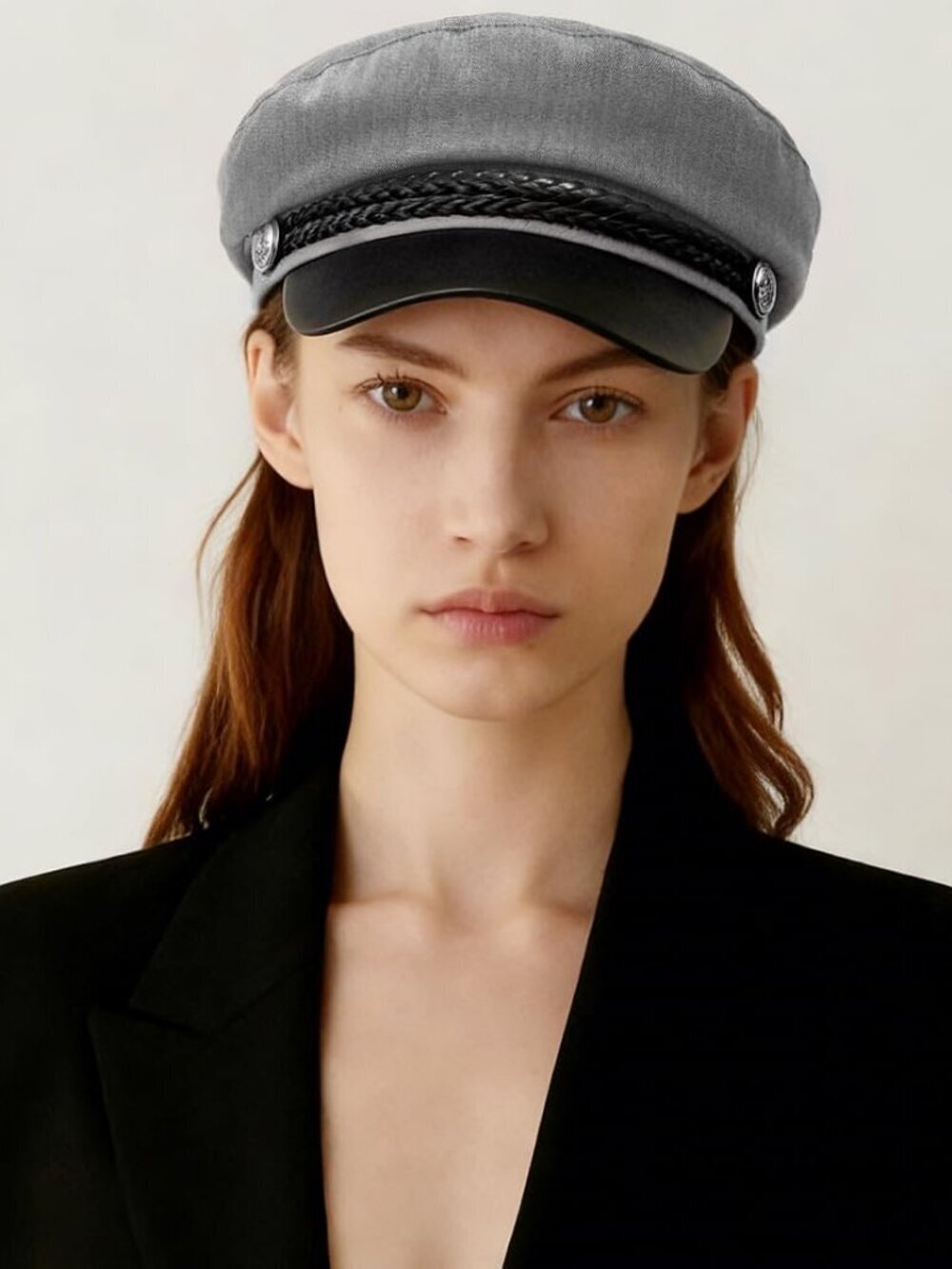 Women's Newsboy Cap Fiddler Caps Classic Beret Hat Fisherman Flat Hats Grey